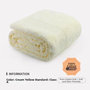 Grace | Classic Pure Cotton Single Person Towel Blanket for Napping and Summer Cooling