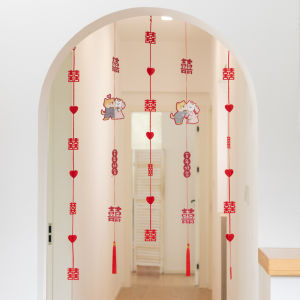 Liang Wedding Room Bay Window Background Wall Decoration Wedding Arrangement Balcony Living Room Door Handle Bedside Xi Decorations Pendant