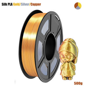 Silk Tricolor PLA+ 3D Printer Filament 1.75mm No Tangle Net Weight 200g/250g/500g/1000g Spool Gold & Silver & Copper