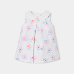 Jacadi | Translucent Print Doll Collar Sleeveless Dress