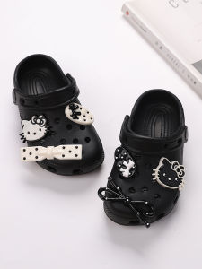 Childrens Sandals Hole Hole Shoes Summer Cat Head Covering Internet Famous Cool Slippers Parent-Child Beach Shoes Anti-slip Outdoor Wear