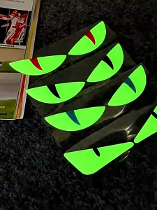 1Pair Motorcycle Luminous 3D Devil Eye Decal | Universal Cat Eye Sticker for E-Bike