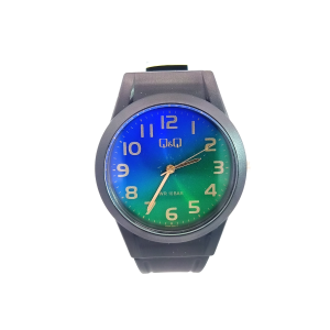 Q&Q (V25A-005VY) Blue & Green Gradient Dial Sport Resin Watch