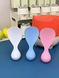 Cartoon Gravity Tumbler Rice Spoon Anti-stick Kitchen Tool for Efficient Cooking White Pink Blue Cutlery Tableware Fun Playful Design