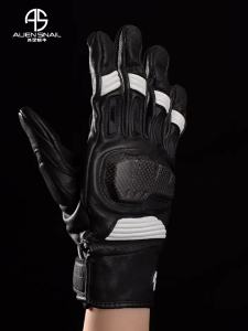 ALIEN SNAIL | Carbon Fiber Shell Impact Protection Touchscreen Compatible Motorcycle Gloves