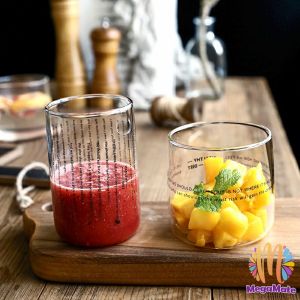 ถ้วยแก้วสไตล์เกาหลี ถ้วยชาผลไม้ เครื่องดื่มเย็น ๆ สกรีนตัวหนังสืดำ Glasses