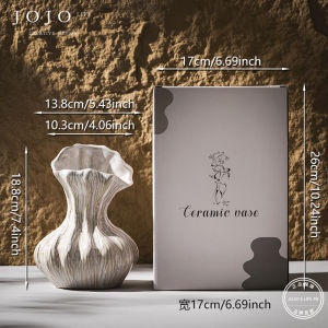 White Ceramic Flower Vase Creative Minimalist Desktop Decoration JOJOS L. PD.Trendy Home Decor Suitable for Various Occasions