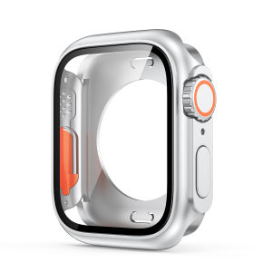 Screen Protector Cover for Apple Watch 46mm 44mm 45mm 40mm 41mm Hard PC Front Rear Bumper Case iwatch 10 9 8 7 6 Change To Ultra