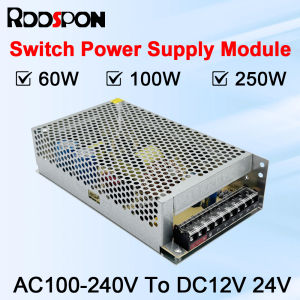 DC 12V 24V Switching Power Supply 60W 100W 250W 5A AC to DC LED Transformer Power Adapter Switching Power Supply Industrial SMPS