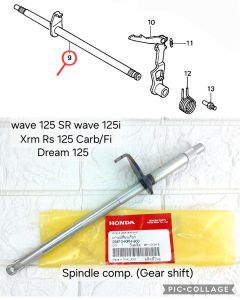 SPINDLE COMP. GEAR SHIFT Genuine HONDA WAVE 125 SR WAVE 125i DREAM 125 XRM RS 125 Carb/Fi Original parts