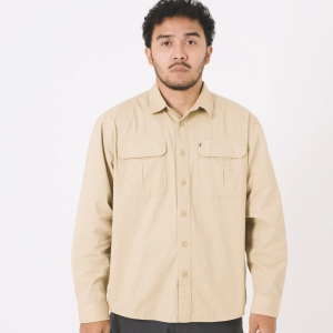 MGee Kemeja Kerja Pria Lengan Panjang Outdoor Camper C037 Cream