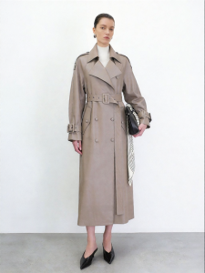 Vintage Straight Leather Coat Women
