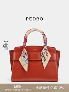 Pedro Silk Scarf Handbag Womens Tote Bag Commuter Mom Bag British Style Zipper Closure Casual Leisure Handbag