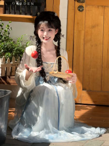 Spring Summer Thin Embroidered Hanfu Womens Daily Element Open Cardigan Strap Dress New Chinese Style Casual Fashion