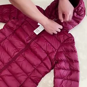 Light Down Coat Lightweight Puffer Women Womens Spring Autumn Ultra Lightweight Long Puffer Jacket Female Hooded Slim Coat