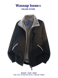 American Style Corduroy Thick Warm Mens Puffer Jacket