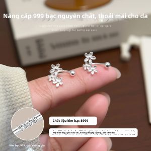Lnieer | Bông Tai Bạc Tinh Chế 999