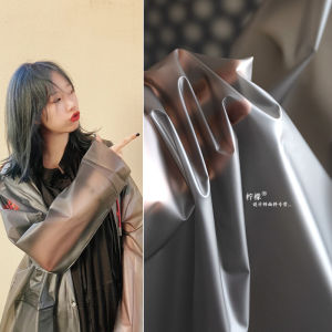 Black Gray TPU Translucent Matte Fabric Raincoat Apron Waterproof Plastic Cloth Environmental-Friendly Clothing Fabric