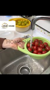 HOME + HOUND 1pcs Double Vegetable Washing Basket Pasta Strainer Washing Basket Fruit Bowl Colander