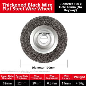 BIGWHITESHARK | Rust and Paint Removal Steel Wire Brush 0.5mm