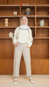 QUTBY-CELANA KOREAN LONG PANTS WANITA KULOT  KATUN TEBAL DAN HALUS / CELANA PANJANG WANITA PREMIUM