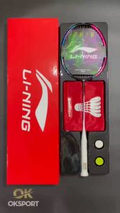 Vợt cầu lông Lining Halbertec 8000 Full hộp khung carbon trợ lực căng sẵn 11kg (max 125kg) tặng quấn cán túi đựng vòng tay