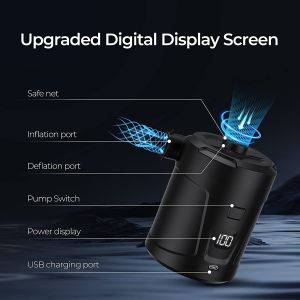 Portable Electric Air Pump Wireless Air Compressor Inflator Deflator Pumps for Inflatable Cushions Air Beds Boat Swimming Ring