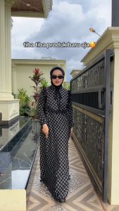 Dzakir Store12 Anjani Dress Rayon Motif Bunga Bahan Adem Ga Nerawang