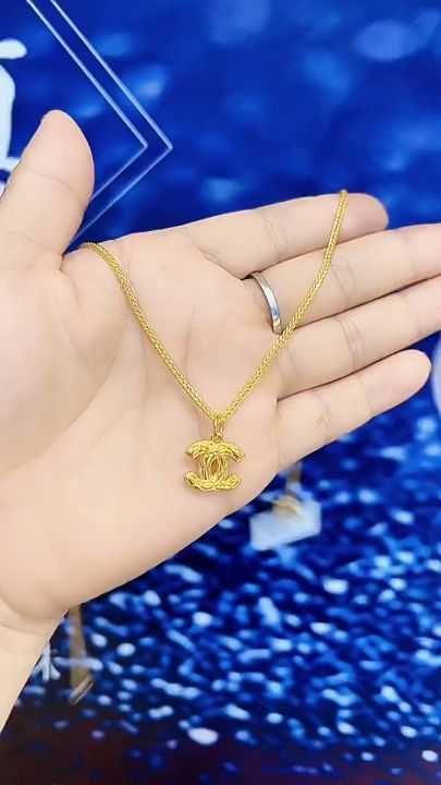 Lazada 18k sale gold necklace