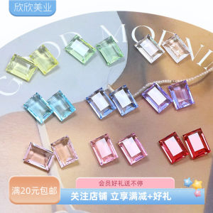 Transparent High Quality K9 Crystal Glass Drill for Nail Decoration Long Rectangle Bottom Hole 10*14MM by Dongzhou Crystal