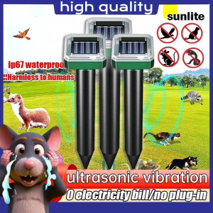 Solar Ultrasonic Vibration Mouse Repelling Snake Repeller Pest Lawn Garden Courtyard snake repellant