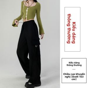 Quần dài MiiOW cho nữ làm bằng polyester thể thao nhanh khô ống rộng cạp cao