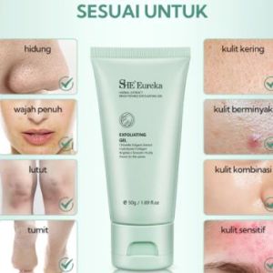 SHE EUREKA Exfoliating Gel 50g Original Pencerah kulit / Peeling Gel Facial glowing Blackhead Cleaner Body