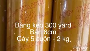 [ Mới] Combo 5 Cuộn Băng Keo Trong/ Đục 300 Yard Bản 6cm Chất Keo Siêu Dính Giúp Bạn Đóng Gói Hàng 1 Cách Hiệu Quả