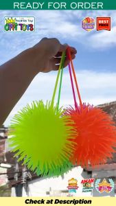 Mainan Ubur-Ubur Karet Menyala - Mainan Puffer Ball - Ubur-Ubur Hidung Karet - Mainan Yoyo Karet Led - Mainan Bola Jeli Menyala