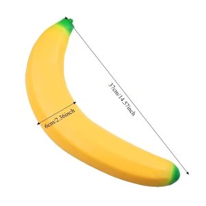 Giant Banana Squishy Toy Fake Banana Squeeze Toy Squishy Stress Relief Fidget Toy Slow Rising Desk Accessory for Adults Gifts