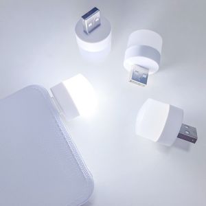 Đèn ngủ mini hình tròn bóng LED - Cổng USB