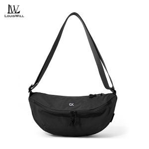 LouisWill Sling Bag for Men Mens Shoulder Bag Large Capacity Shoulder Bag School Style Shoulder Bag Wear-resistant Sling Bag Waterproof Crossbody Bag Shoulder Pouch Purse Man Shoulder Bag Leisure Shoulder Bagfor Men