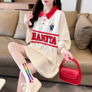 (A75)  เสื้อแขนสั้นคอปก เสื้อโปโล เสื้อคู่ Oversize รอบอก 52-60 นิ้ว งานปักด้านหน้า ผ้าวาฟเฟิล ผ้าไม่ยืด พร้อมส่งในไทย