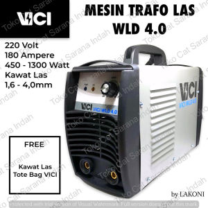 VICI WLD 4.0 Mesin Trafo 180 A Las Inverter Listrik 450 Watt 180 Ampere 220V VICI4.0 by Lakoni 180 A Free Kawat Las 1 Tahun Garansi Service Center