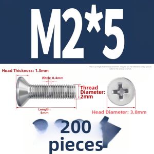 BAIRUITE | 316 Stainless Steel Cross Recessed Flat Head Screws