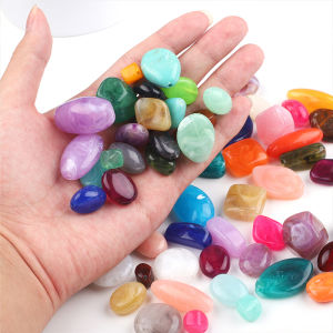 Flat Round Oval Geometry different Shapes Stone Beads Plastic Acrylic Loose Spaced Beads Charm Pendant For Earring Bracelet Necklace DIY Jewelry Making