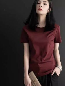 Solid Color Cotton Short Sleeve T-shirt