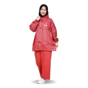 Raincoat Jas hujan stelan pria wanita terbaik by Akula anti rembes HIJAU