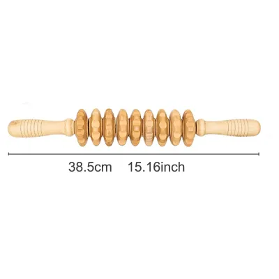 Wood Roller for Stomach CelluliteWooden Therapy Massage Tools for Body ShapingWood Rolling Massage Stick for Muscle Knots