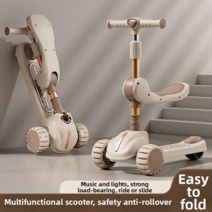 LIWAN | Three-in-One Children Scooter Can Sit Ride