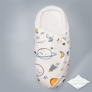 Newborn Baby Swaddle Wrap Adjustable Newborn Hat Set Anti-kick Swaddle Warm Soft BlanketSuitable for Babies Aged 0-3 Months