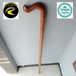 tongkat jalan kayu kelor emas motif payung spesial C10