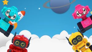 Mainan Bayi Robot Tank Kartun Push Toy Tekan Pencet Berjalan Press Edukasi Motorik Lucu