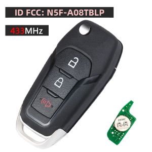 Chìa Khóa Điều Khiển Từ Xa Không Cần Chìa Khóa Tích Hợp Chip ID49 433MHz Cho Ford F-150 F-250 2023 2024 Mã KEYECU FCC ID N5F-A08TBLP Mã Sản Phẩm 164-R8334